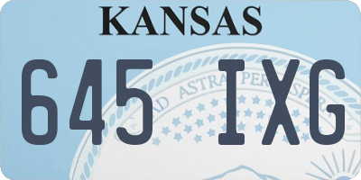 KS license plate 645IXG