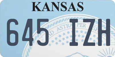 KS license plate 645IZH