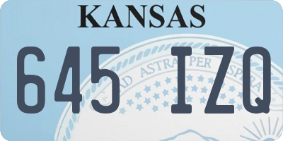 KS license plate 645IZQ