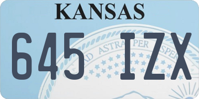 KS license plate 645IZX