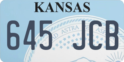 KS license plate 645JCB