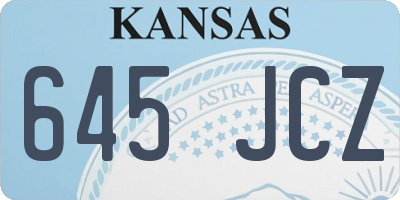 KS license plate 645JCZ