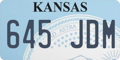 KS license plate 645JDM