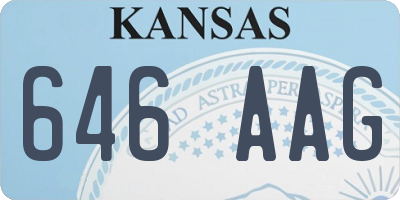 KS license plate 646AAG