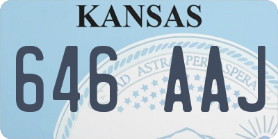 KS license plate 646AAJ