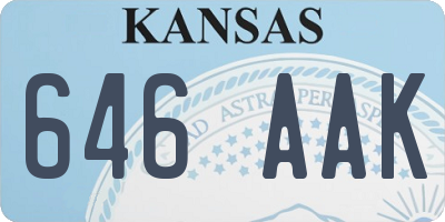 KS license plate 646AAK