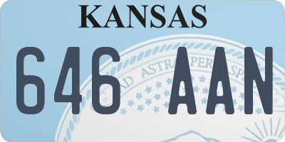 KS license plate 646AAN