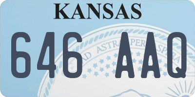 KS license plate 646AAQ