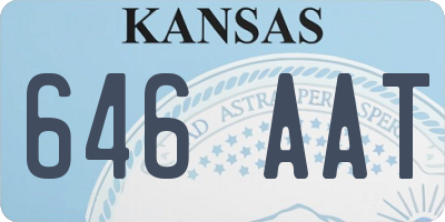 KS license plate 646AAT