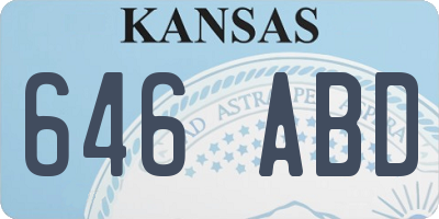 KS license plate 646ABD