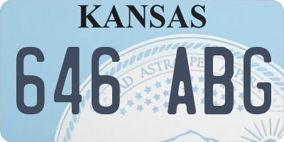 KS license plate 646ABG