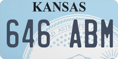 KS license plate 646ABM