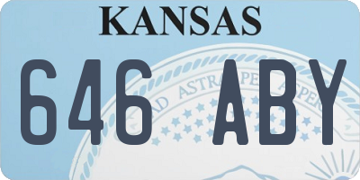 KS license plate 646ABY