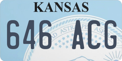 KS license plate 646ACG