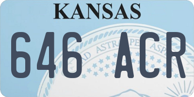 KS license plate 646ACR