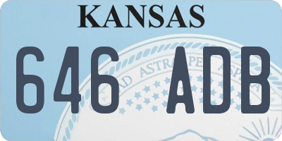 KS license plate 646ADB