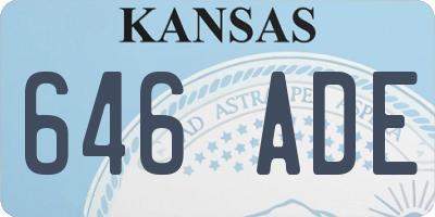 KS license plate 646ADE