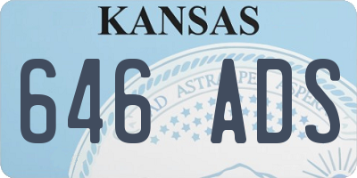KS license plate 646ADS