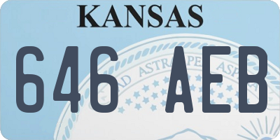 KS license plate 646AEB