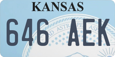 KS license plate 646AEK