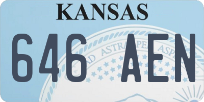 KS license plate 646AEN