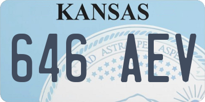 KS license plate 646AEV