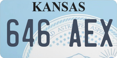 KS license plate 646AEX