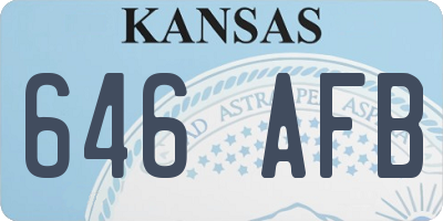 KS license plate 646AFB