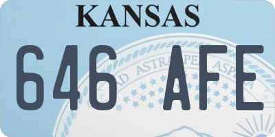 KS license plate 646AFE