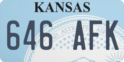 KS license plate 646AFK