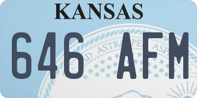 KS license plate 646AFM