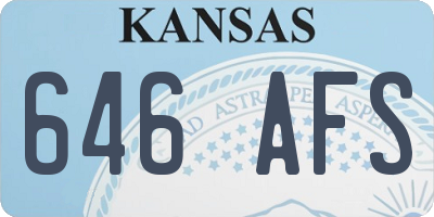 KS license plate 646AFS