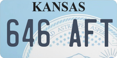 KS license plate 646AFT