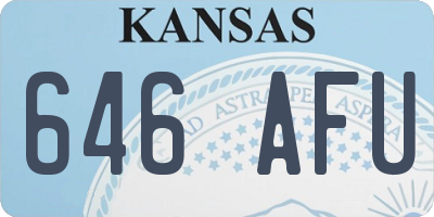 KS license plate 646AFU