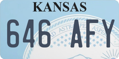 KS license plate 646AFY