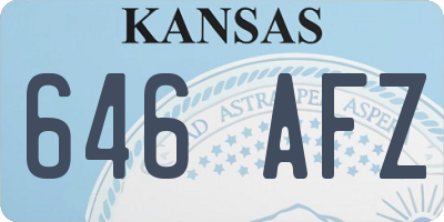 KS license plate 646AFZ