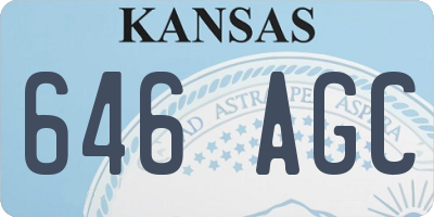 KS license plate 646AGC