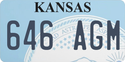 KS license plate 646AGM