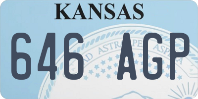 KS license plate 646AGP