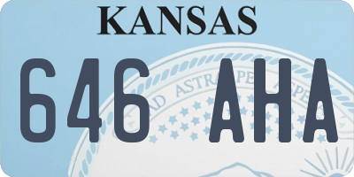 KS license plate 646AHA