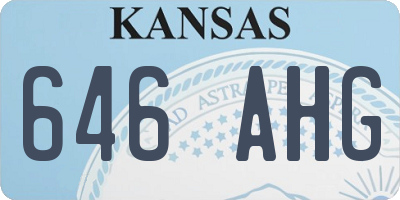 KS license plate 646AHG
