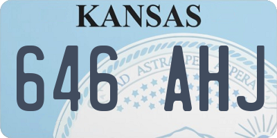 KS license plate 646AHJ
