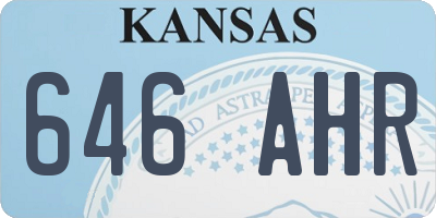 KS license plate 646AHR