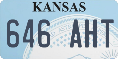 KS license plate 646AHT