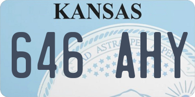 KS license plate 646AHY