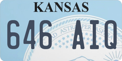KS license plate 646AIQ