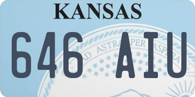 KS license plate 646AIU