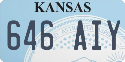 KS license plate 646AIY