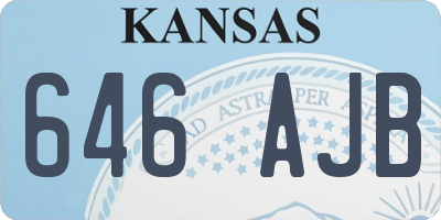 KS license plate 646AJB