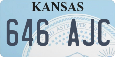 KS license plate 646AJC